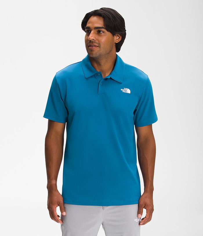 The North Face T-Shirts Wander Polo Blue - Mens - Thailand DSGQE-9124